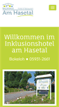 Mobile Screenshot of hotel-am-hasetal.de
