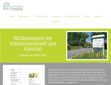 Tablet Screenshot of hotel-am-hasetal.de